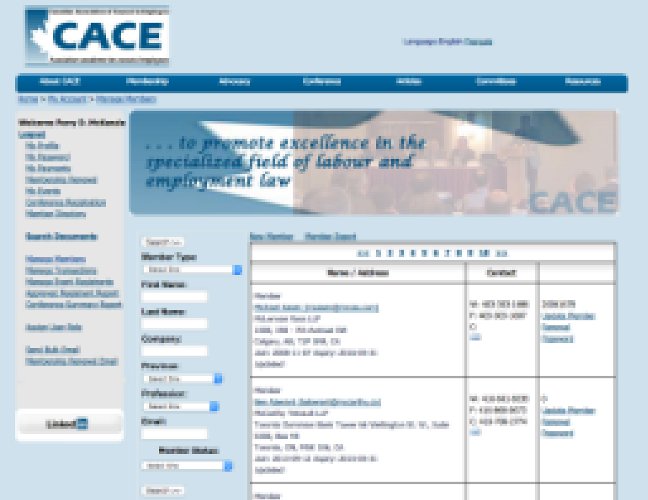 CACE inner page
