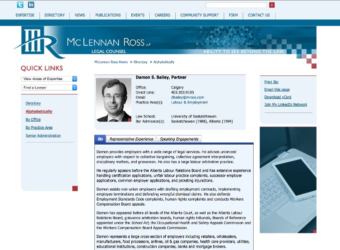 MRoss lawyer profile page
